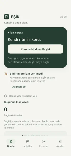 EŞİK resmî mağaza tanıtım ekranı