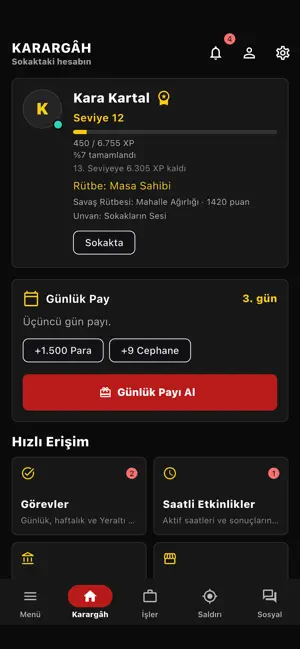 Yeraltı resmî mağaza tanıtım ekranı
